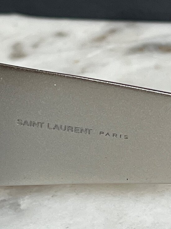 SAINT LAURENT SL 635 flat-top silver metal sunglasses main image 6